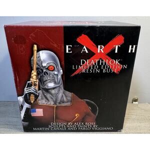 EARTH X - DEATHLOK LIMITED EDITION RESIN BUST, ALEX ROSS, DF, 2002, NIB!